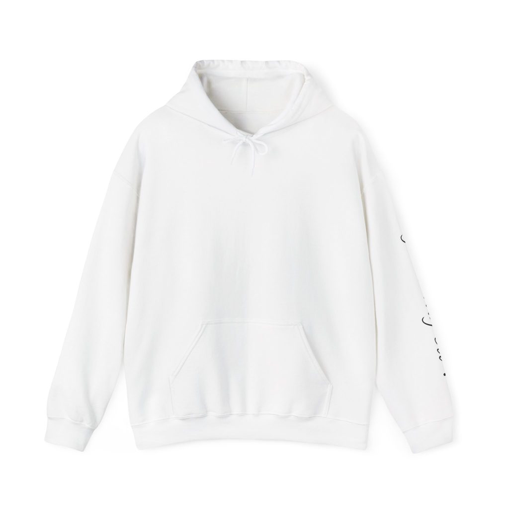Script Quote Hoodie — "yo si... y tu?" Minimal Spanish Text Hooded Sweatshirt