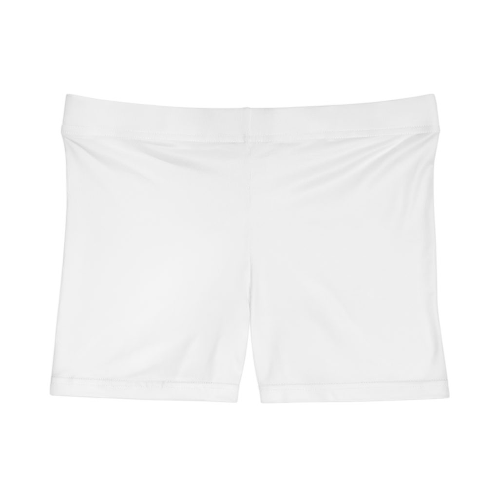 Women's Shorts - Plain White Stretch Activewear Shorts