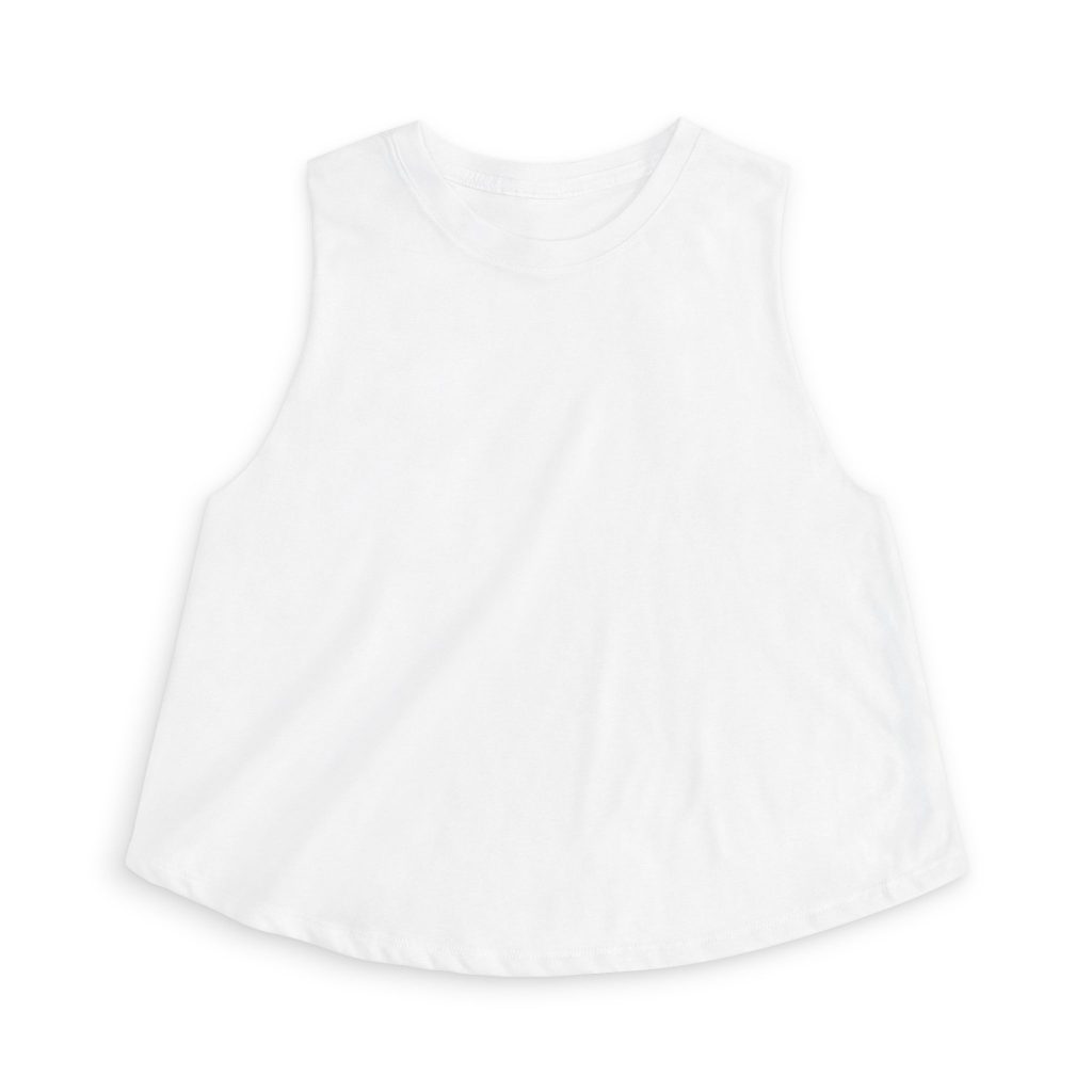 Women's Crop Top — Essential White Cropped Tank