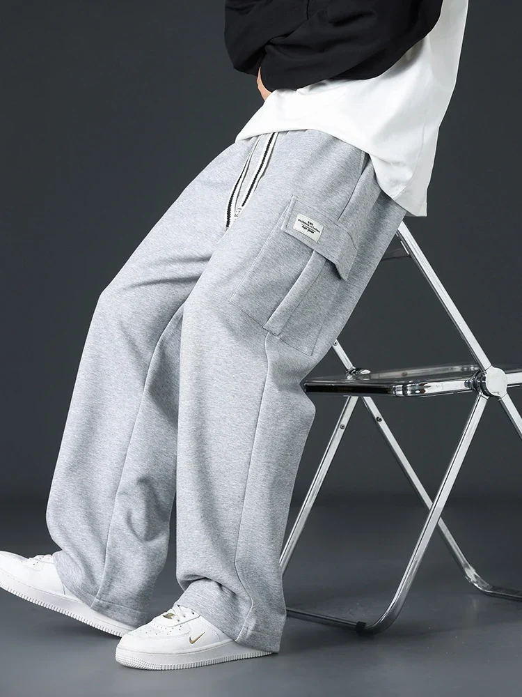 Men  Y2K Loose Cargo fleece Pants